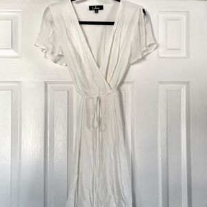 Lulu’s harbor point white wrap dress